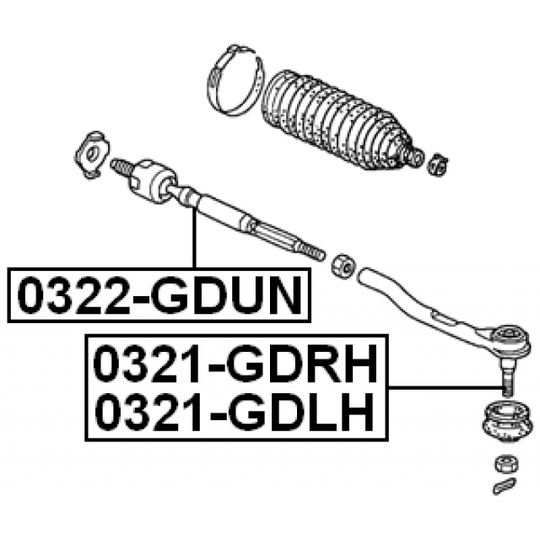0322-GDUN - Tie Rod Axle Joint 