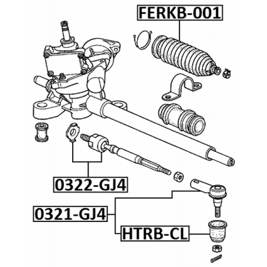 0322-GJ4 - Tie Rod Axle Joint 