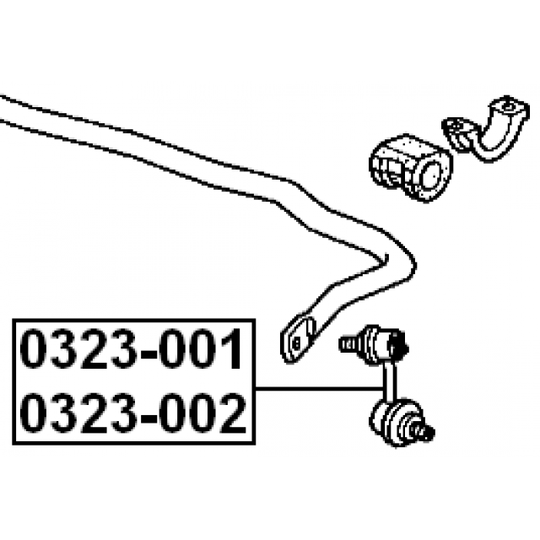 0323-001 - Rod/Strut, stabiliser 