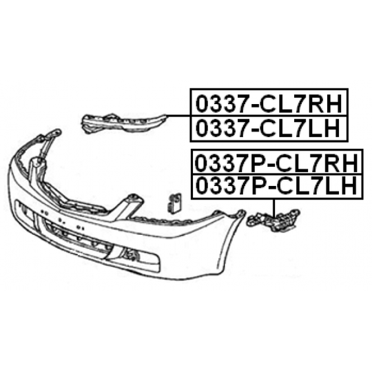 0337-CL7LH - Mounting Bracket, bumper 