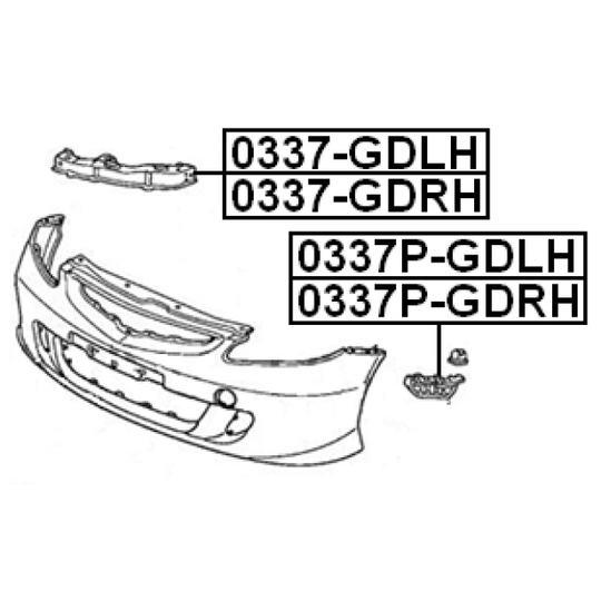 0337-GDRH - Mounting Bracket, bumper 