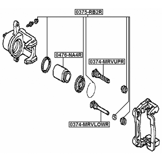 0374-MRVLOWR - Guide Bolt, brake caliper 