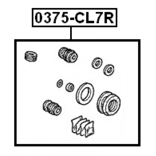 0375-CL7R - Korjaussarja, jarrusatula 