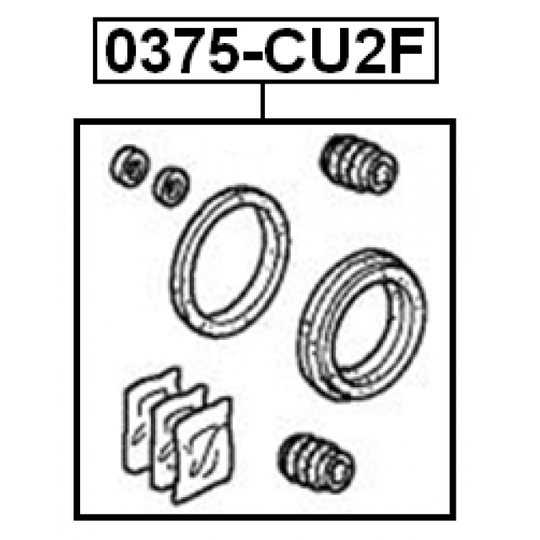 0375-CU2F - Reparationssats, bromsok 