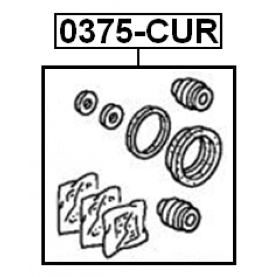 0375-CUR - Remondikomplekt, Pidurisadul 