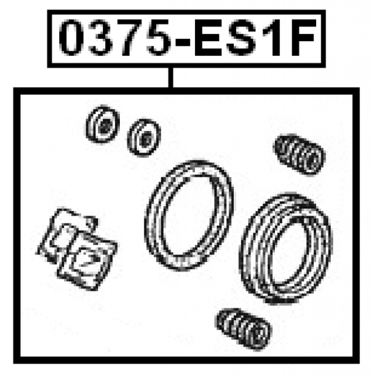 0375-ES1F - Remondikomplekt, Pidurisadul 