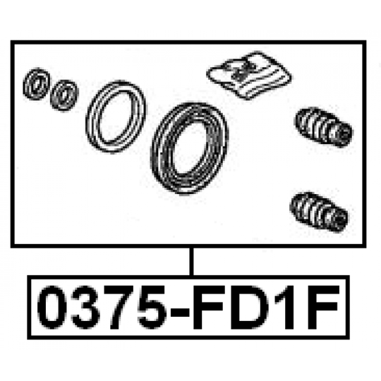 0375-FD1F - Korjaussarja, jarrusatula 