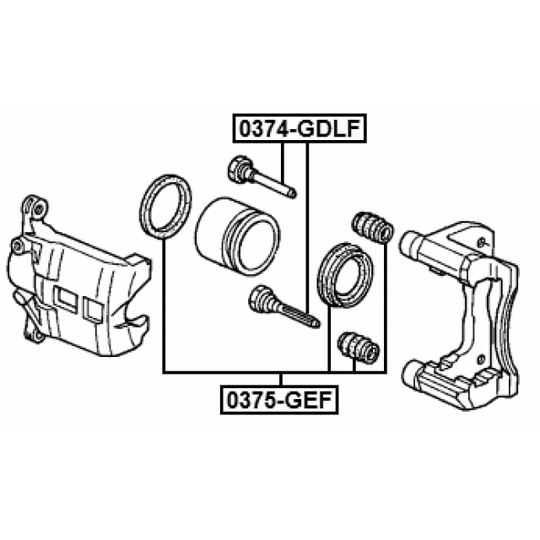 0375-GEF - Repair Kit, brake caliper 