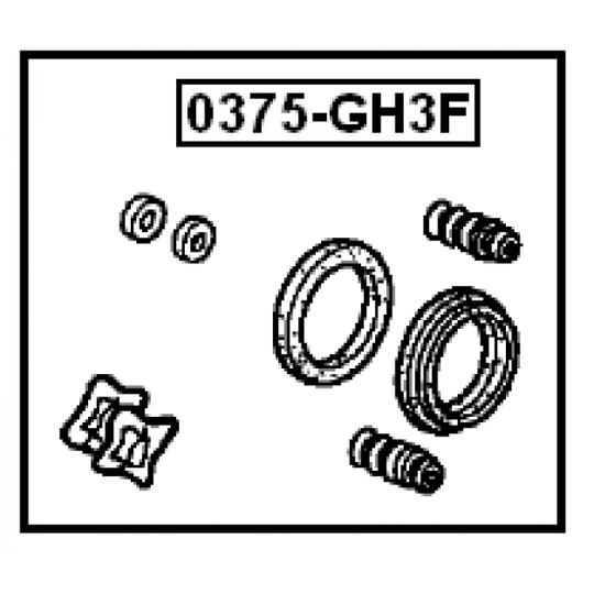 0375-GH3F - Remondikomplekt, Pidurisadul 