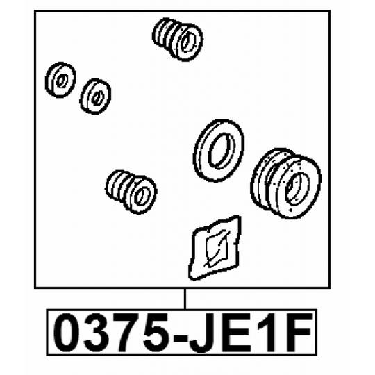 0375-JE1F - Remondikomplekt, Pidurisadul 