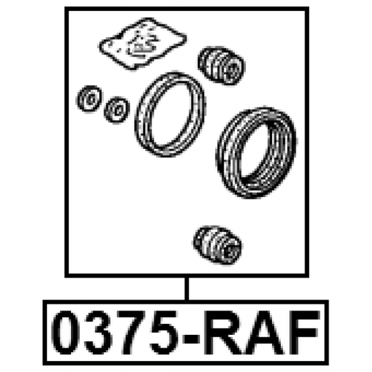 0375-RAF - Korjaussarja, jarrusatula 