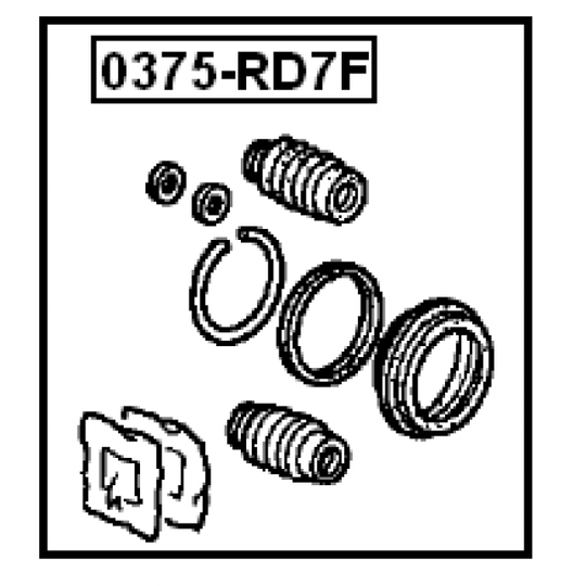 0375-RD7F - Repair Kit, brake caliper 