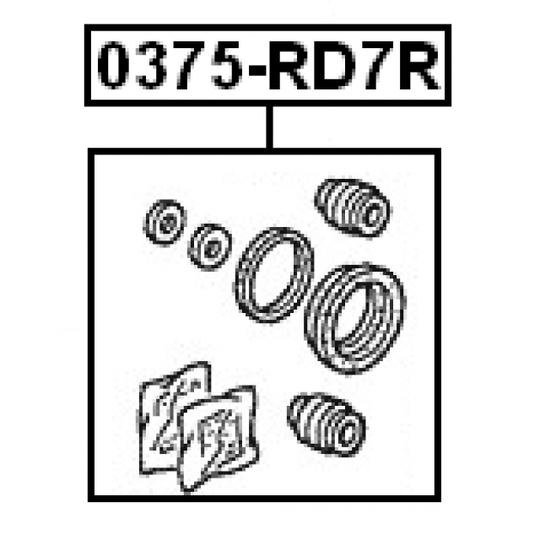 0375-RD7R - Remondikomplekt, Pidurisadul 