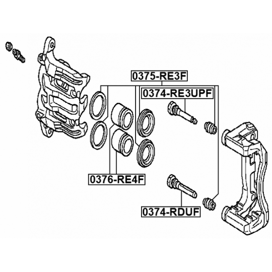 0375-RE3F - Repair Kit, brake caliper 