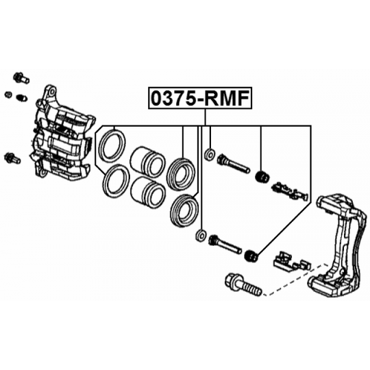 0375-RMF - Remondikomplekt, Pidurisadul 