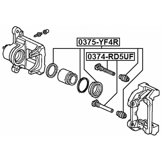 0375-YF4R - Repair Kit, brake caliper 