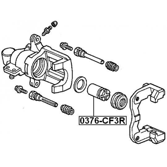 0376-CF3R - Piston, brake caliper 