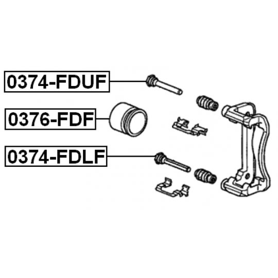 0376-FDF - Piston, brake caliper 