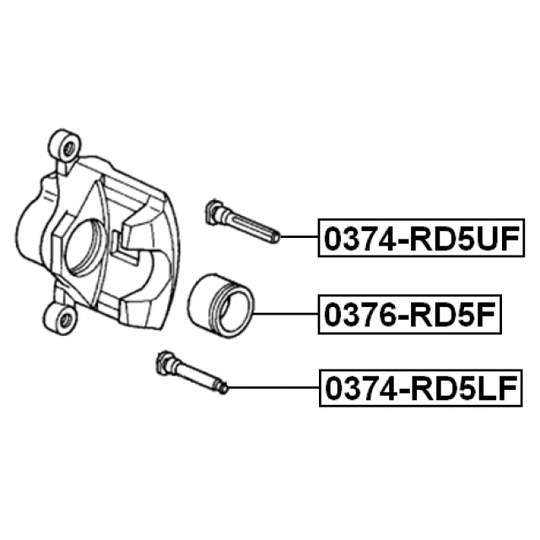 0376-RD5F - Piston, brake caliper 