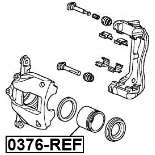 0376-REF - Piston, brake caliper 