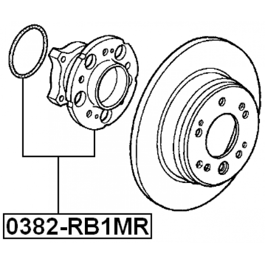 0382-RB1MR - Pyörän napa 