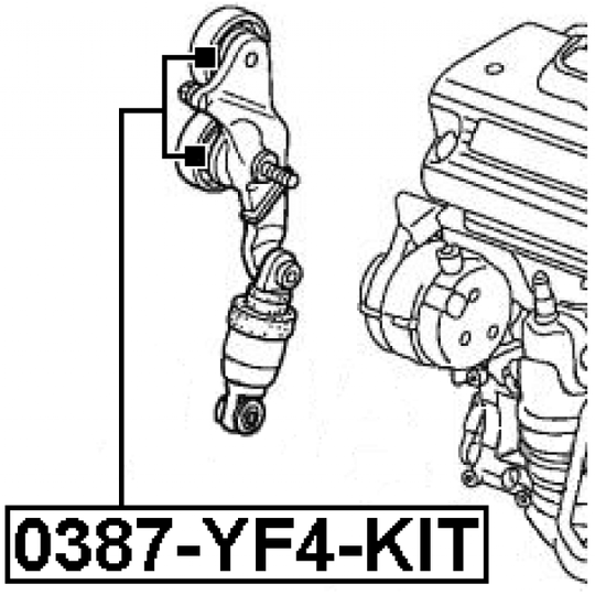 0387-YF4-KIT - Spännrulle, aggregatrem 