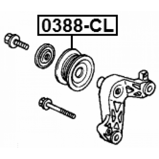 0388-CL - Deflection/Guide Pulley, v-ribbed belt 