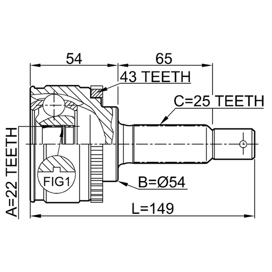 0410-012A43 - Joint Kit, drive shaft 