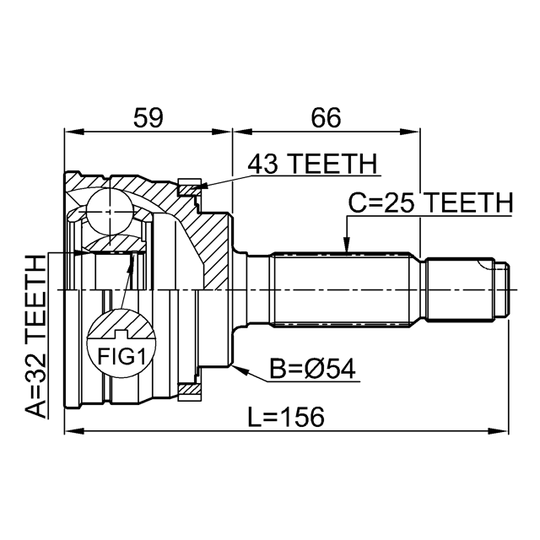 0410-034A43 - Joint Kit, drive shaft 