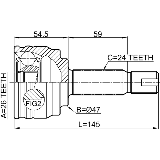 0410-A13 - Joint Kit, drive shaft 