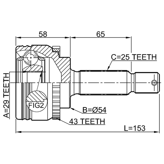 0410-CJA43 - Joint Kit, drive shaft 