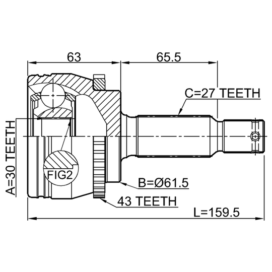 0410-D81WA43 - Joint Kit, drive shaft 