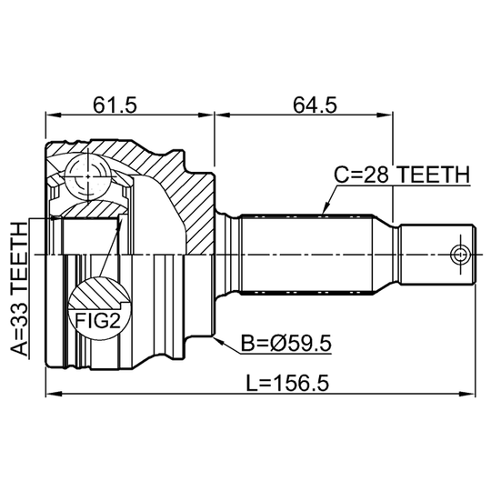 0410-GA - Joint Kit, drive shaft 