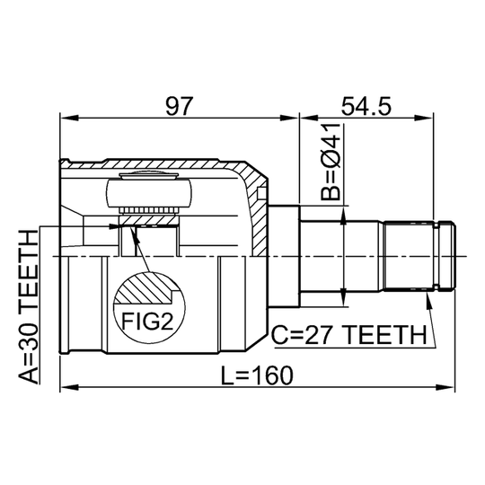 0411-CS9MTLH - Joint Kit, drive shaft 