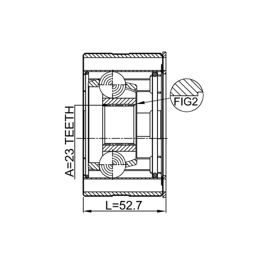 0411-CU2WSHA - Led, kardanaxel 