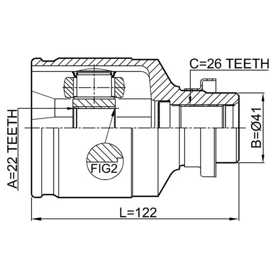 0411-CU4WRH - Joint Kit, drive shaft 