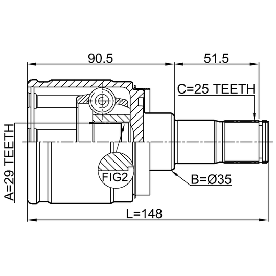 0411-H77WRH - Joint Kit, drive shaft 