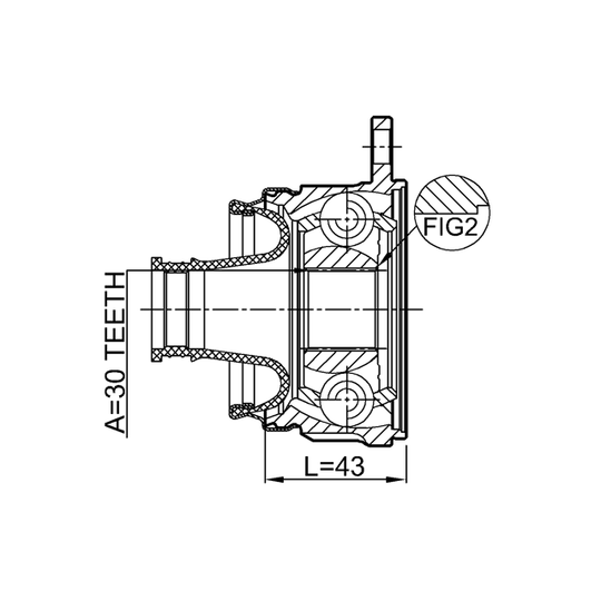 0411-KB4SHA - Ledsats, drivaxel 