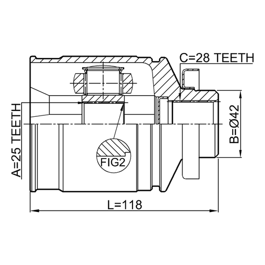 0411-N64RH - Joint Kit, drive shaft 