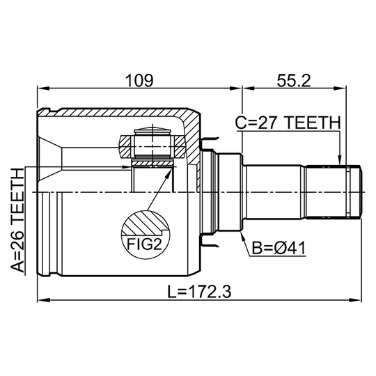 0411-NA4WLH - Joint Kit, drive shaft 