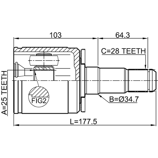 0411-PD4WLH - Joint Kit, drive shaft 