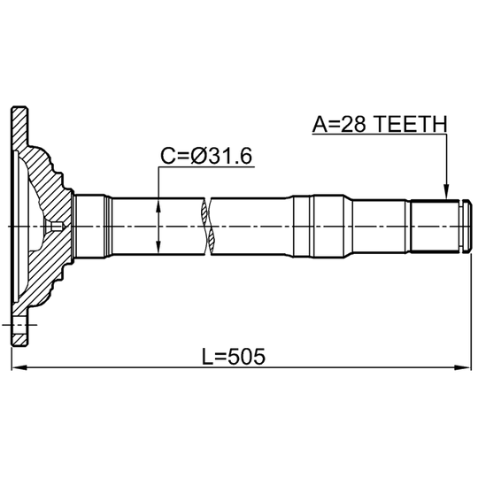 0412-KH6WRH - Drive Shaft 