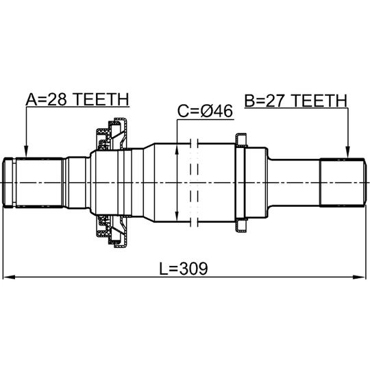 0412-NA4RH-KIT - Drive Shaft 