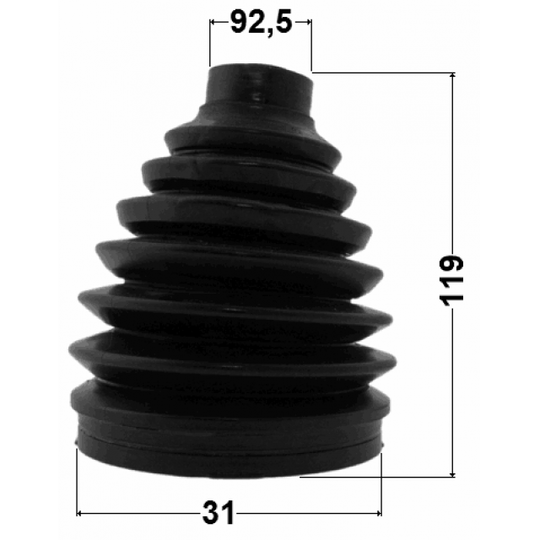 0417P-CW6 - Bellow, drive shaft 