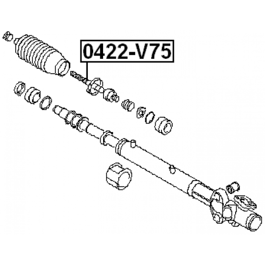 0422-V75 - Tie Rod Axle Joint 
