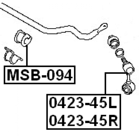 0423-45L - Rod/Strut, stabiliser 