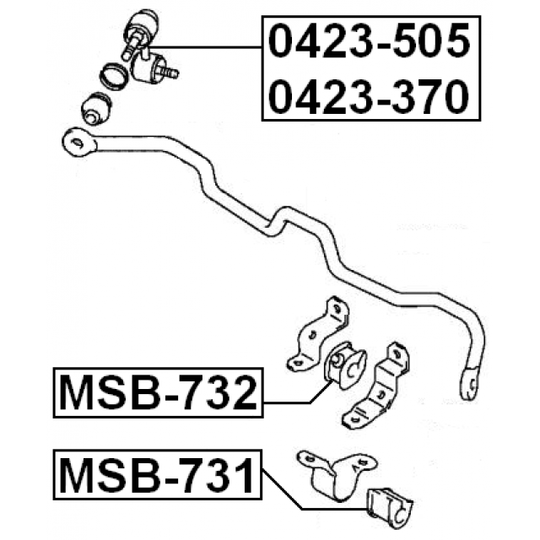 0423-505 - Rod/Strut, stabiliser 