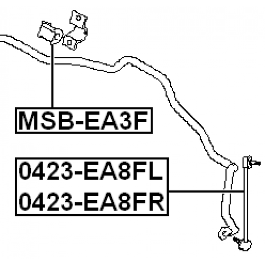 0423-EA8FL - Länk, krängningshämmare 