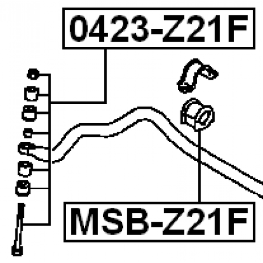 0423-Z21F - Länk, krängningshämmare 