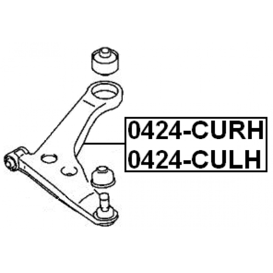 0424-CURH - Länkarm, hjulupphängning 